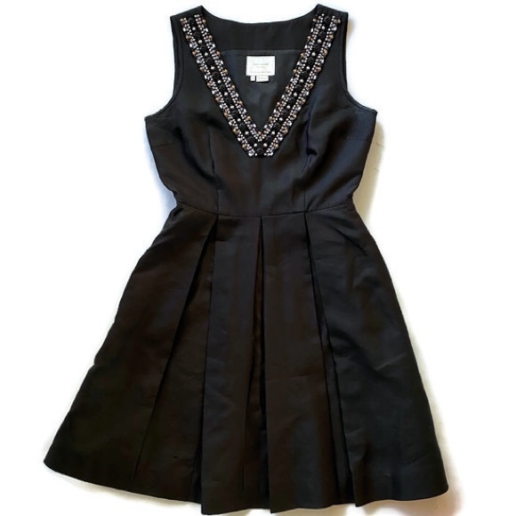 6 Kate Spade Fit Flare silk beaded dress embellish - Picture 3 of 7